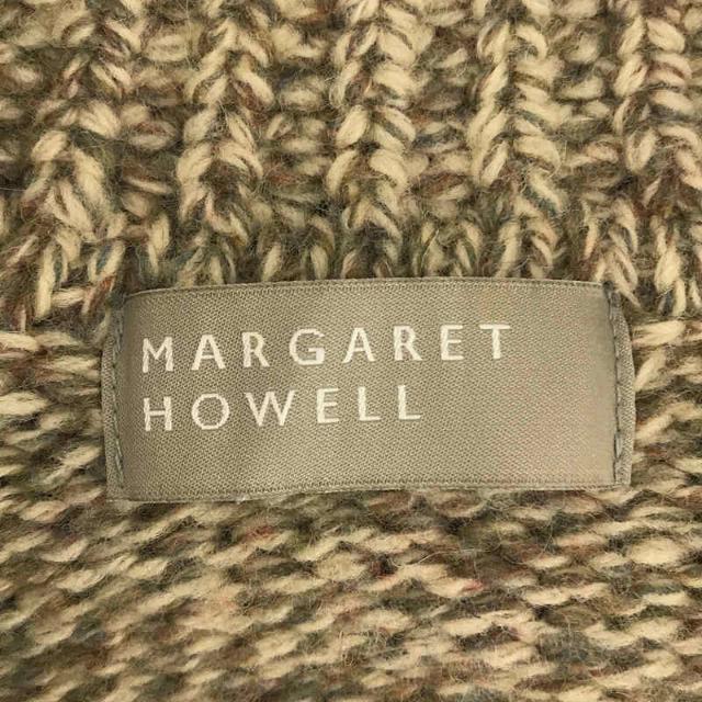 MARGARET HOWELL(マーガレットハウエル)のMARGARET HOWELL / マーガレットハウエル | 襟付き ウール ニット カーディガン | 2 | グレー | レディース レディースのトップス(カーディガン)の商品写真