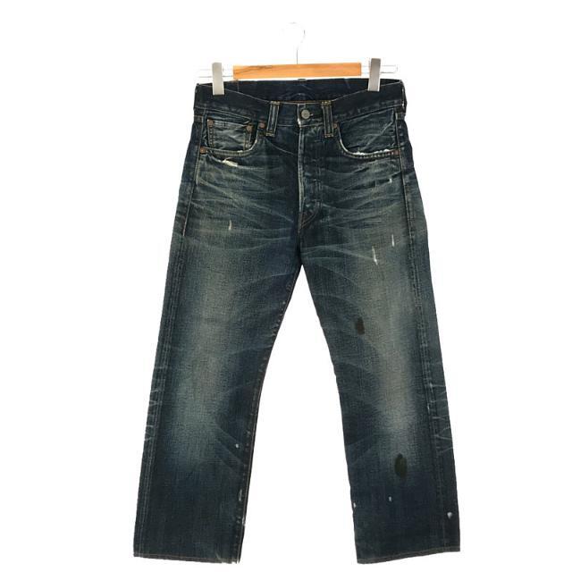 LEVI'S VINTAGE CLOTHING LVC  / リーバイスヴィンテージクロージング | 501XX 1947モデル 復刻 セルビッチ 赤耳 隠しリベット ダメージ 加工 5P デニム パンツ | W30 L32 | インディゴ | メンズ