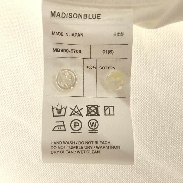 【美品】  MADISON BLUE  / マディソンブルー | HELLO CHELSEA L／S SHIRT（OX）ワンポイント刺繡 コットン 丸襟 シャツ | 01（S） | ホワイト | レディース 5