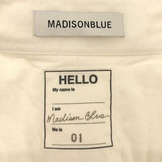 レディース【美品】  MADISON BLUE  / マディソンブルー | HELLO CHELSEA L／S SHIRT（OX）ワンポイント刺繡 コットン 丸襟 シャツ | 01（S） | ホワイト | レディース