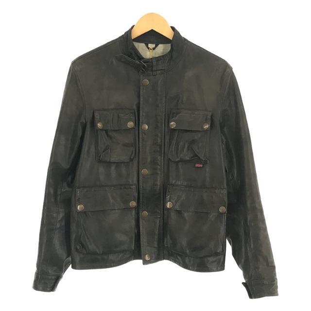 Belstaff / ベルスタッフ | GOLD LABEL BRAD JACKET イタリア製 アンティーク加工 牛革 レザー ブラッド ジャケット  ブラッド・ピット 純正ハンガー有 | M | ブラック | メンズ | フリマアプリ ラクマ