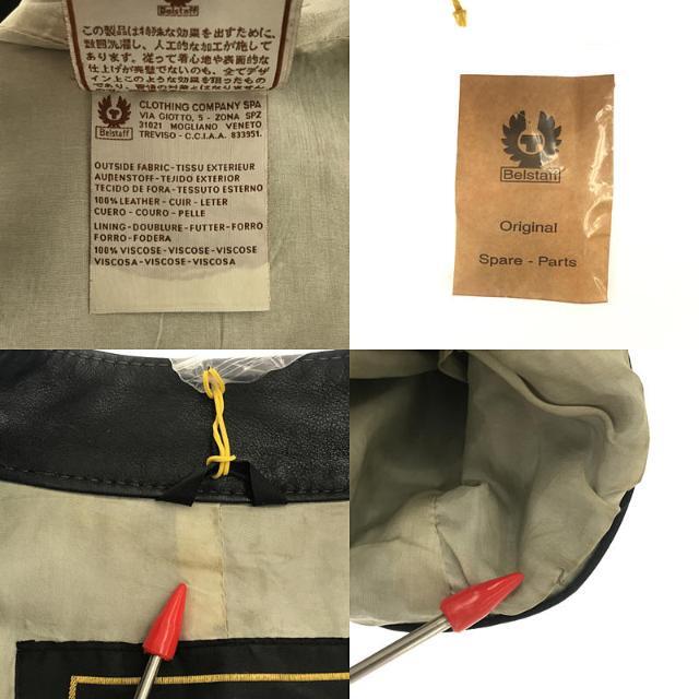 BELSTAFF(ベルスタッフ)のBelstaff / ベルスタッフ | GOLD LABEL BRAD JACKET イタリア製 アンティーク加工 牛革 レザー ブラッド ジャケット ブラッド・ピット 純正ハンガー有 | M | ブラック | メンズ メンズのジャケット/アウター(その他)の商品写真