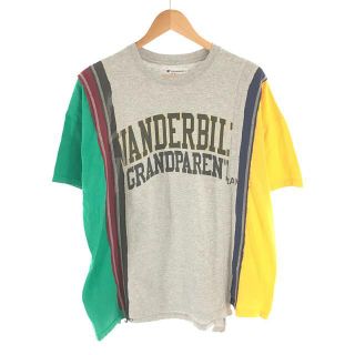 【美品】  Rebuild by Needles / リビルドバイニードルス | 7cut S/S T-shirt リメイク 再構築 プリント Tシャツ カットソー | ONE SIZE | マルチカラー | メンズ(Tシャツ/カットソー(半袖/袖なし))