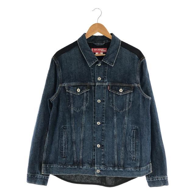 ジャケット/アウター【美品】  JUNYA WATANABE MAN / ジュンヤワタナベマン | AD2020 2020AW | × Levi's リーバイス別注 綿 デニム ウール ツイル チェック 切替 3rd タイプ デニム ジャケット | M | インディゴ / ブラック / オリーブ | メンズ