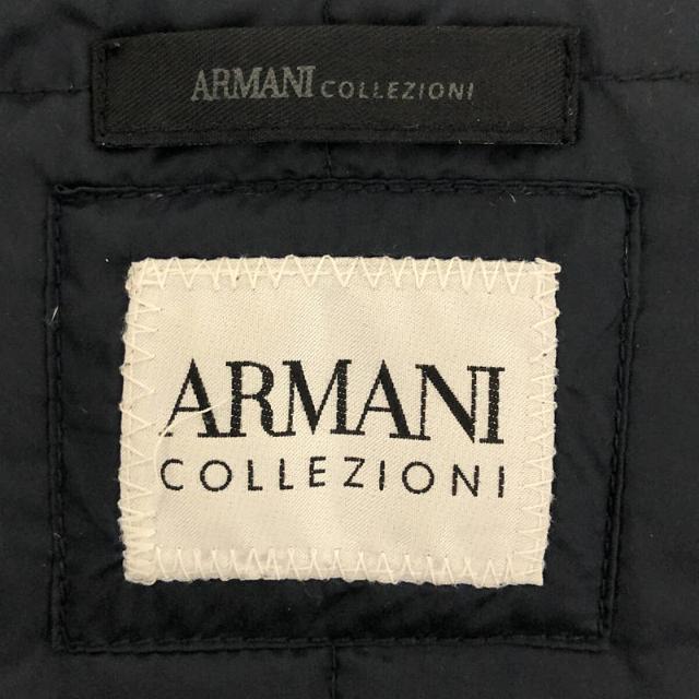 ARMANI COLLEZIONI(アルマーニ コレツィオーニ)のARMANI COLLEZIONI / アルマーニ コレツォーニ | パネル 切替 フード ダウン ベスト | 52 | ネイビー | メンズ メンズのトップス(ベスト)の商品写真