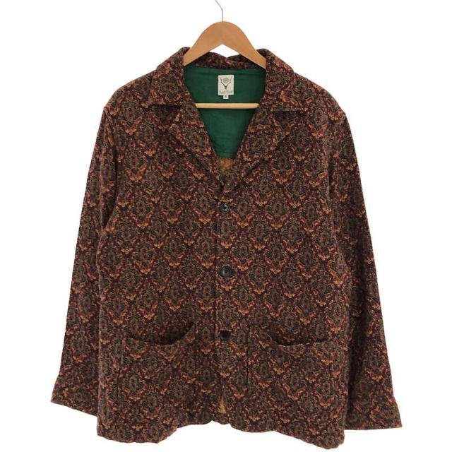 【美品】  South2West8 S2W8 / サウストゥーウエストエイト | 2022AW | PEN JACKET - ARABESQUE JACQUARD LQ758 総柄 ジャガード ペン ジャケット | S | ブラウン | メンズジャケット/アウター