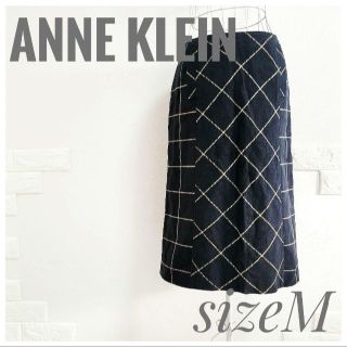 アンクライン(ANNE KLEIN)の上質 極美品 ANNE KLEIN アンクライン タイト ひざ丈 スカート M(ひざ丈スカート)