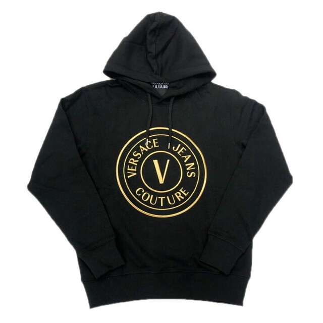 VERSACE - VERSACE JEANS COUTURE パーカー ブラック Lサイズの VERSACE - VERSACE JEANS COUTURE パーカー ブラック Lサイズの