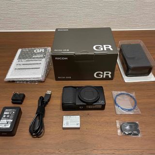 極美品★RICOH GR III ブルーリングキャップ+ 純正ソフトケース付