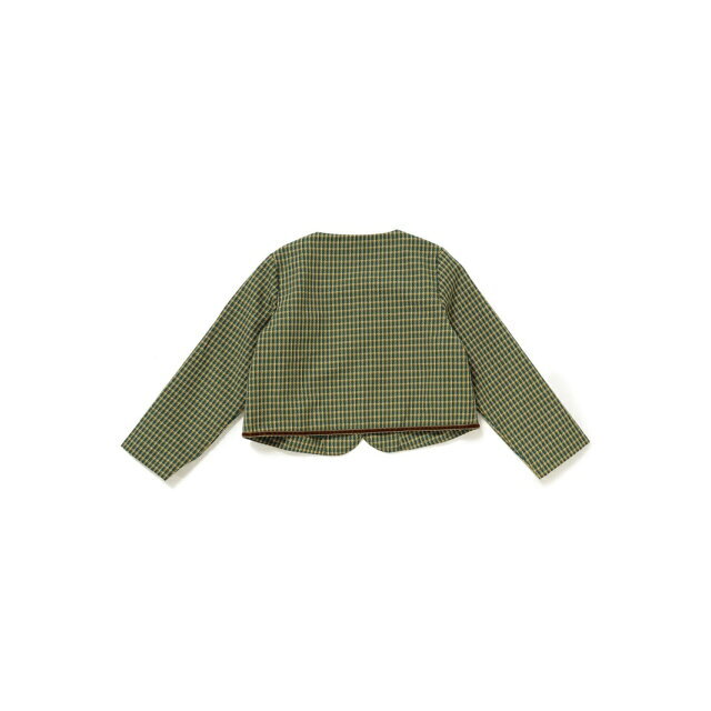 B:MING LIFE STORE by BEAMS(ビーミング ライフストア バイ ビームス)の【GREEN】B:MING by BEAMS / CEREMONY TR チェック ボレロ(100~130cm) キッズ/ベビー/マタニティのキッズ服女の子用(90cm~)(ジャケット/上着)の商品写真