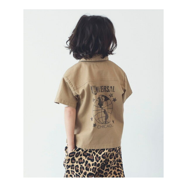 B:MING LIFE STORE by BEAMS(ビーミング ライフストア バイ ビームス)の【BEIGE】【120】UNIVERSAL OVERALL * B:MING by BEAMS / 別注 ワークシャツ(110~150cm) キッズ/ベビー/マタニティのキッズ服女の子用(90cm~)(ブラウス)の商品写真