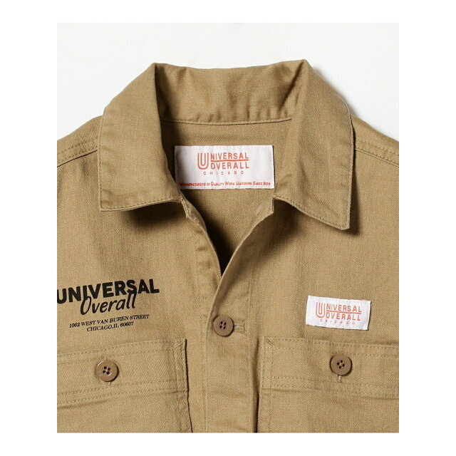 B:MING LIFE STORE by BEAMS(ビーミング ライフストア バイ ビームス)の【BEIGE】UNIVERSAL OVERALL * B:MING by BEAMS / 別注 ワークシャツ(110~150cm) キッズ/ベビー/マタニティのキッズ服女の子用(90cm~)(ブラウス)の商品写真