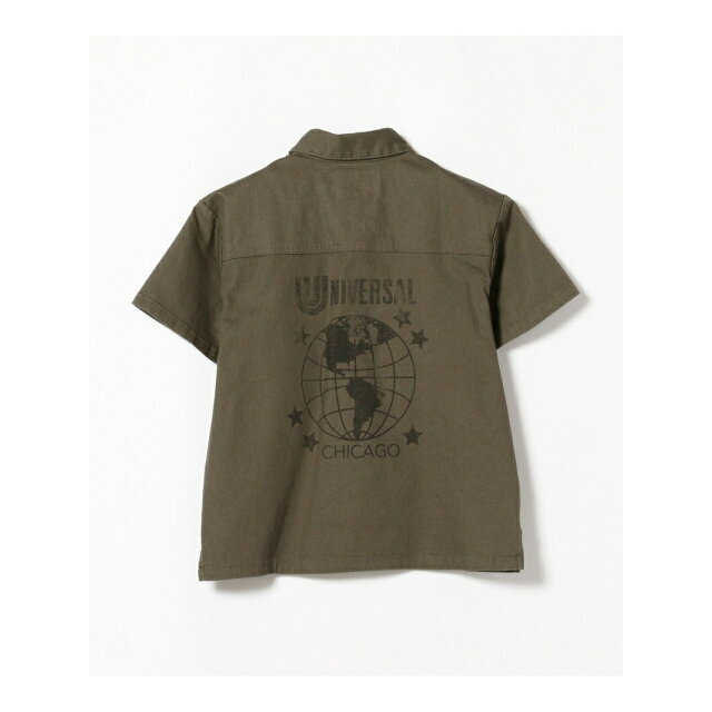 B:MING LIFE STORE by BEAMS(ビーミング ライフストア バイ ビームス)の【OLIVE】【120】UNIVERSAL OVERALL * B:MING by BEAMS / 別注 ワークシャツ(110~150cm) キッズ/ベビー/マタニティのキッズ服女の子用(90cm~)(ブラウス)の商品写真