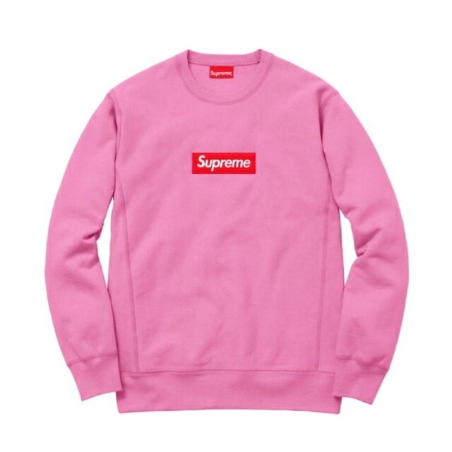 [極少]Supreme 15aw boxlogo crewneck pink M