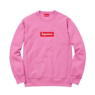 シュプリーム(Supreme)の[極少]Supreme 15aw boxlogo crewneck pink M(スウェット)