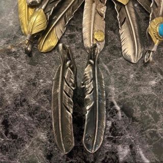 高額売筋】 ゴローズ オールド爪フェザー イボメタル ネックレス