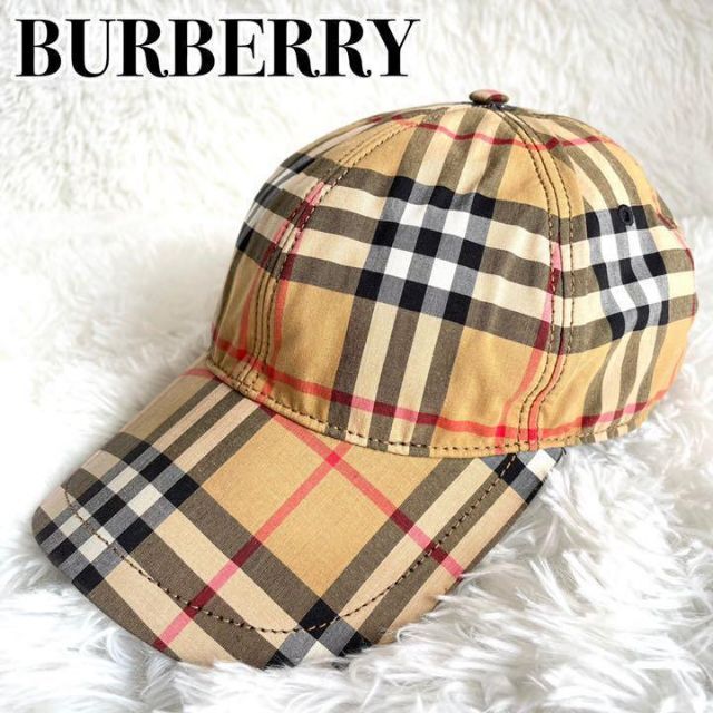 美品BURBERRYバーバリーロンドンイングランド 帽子キャップCAPチェック