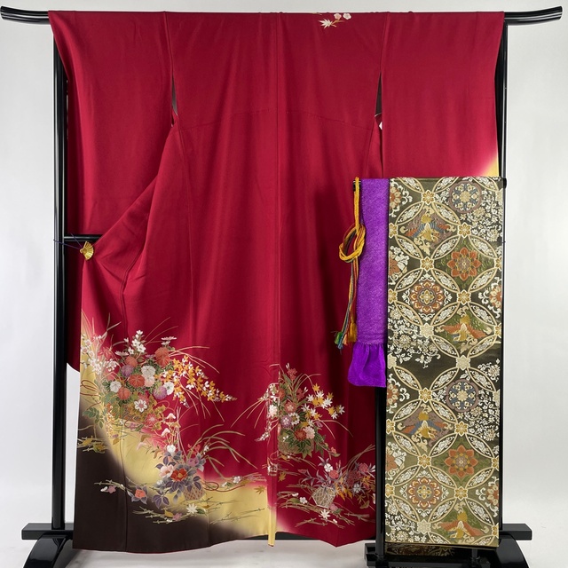 野花 卯月 振袖 美品 秀品 身丈161.5cm 裄丈68cm 正絹 - 着物