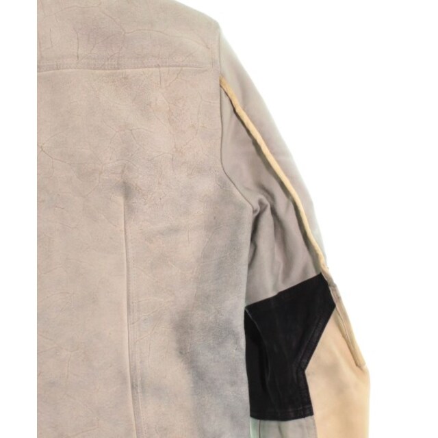 Rick Owens(リックオウエンス)のRick Owens リックオーエンス ライダース 48(L位) ベージュx黒 【古着】【中古】 メンズのジャケット/アウター(ライダースジャケット)の商品写真