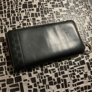 グッチ(Gucci)のグッチ　GUCCI 長財布　黒　ラウンドファスナー(長財布)