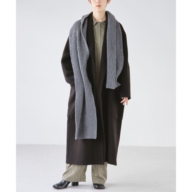 新品TODAYFUL　Wool Rib Stoleウールリブストール　チャコール