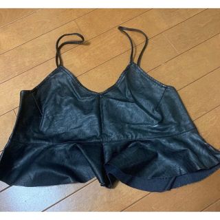 ザラ(ZARA)のZARA  フェイクレザービスチェ(キャミソール)