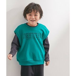 ロペピクニック(Rope' Picnic)の【グリーン（30）】【BOYS】リンクコーデ /Bigロゴ裏毛ベスト(Tシャツ/カットソー)