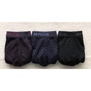BROS ブロス ボクサーパンツ Ｌサイズ ドット 3枚セット 日本製(ボクサーパンツ)