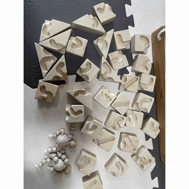 かせきごっこ(積み木パズルブロック)日本製の木のおもちゃ キッズ/ベビー/マタニティのおもちゃ(知育玩具)の商品写真