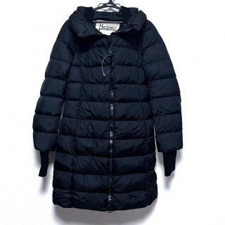 ヘルノ(HERNO)のヘルノ ダウンコート サイズ44 L美品  - 黒(ダウンコート)