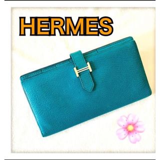 エルメス(Hermes)の最終値下げ‼️ ✨美品✨ HERMES エルメス ベアン 長財布 ブルー系(財布)