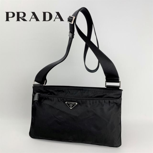 ■PRADA プラダ■トライアングルロゴ ショルダーバッグ サコッシュ ブラック