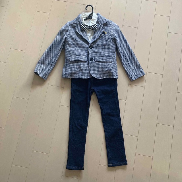 F.O.KIDS(エフオーキッズ)の入学式スーツ✨120サイズ👖デニム キッズ/ベビー/マタニティのキッズ服男の子用(90cm~)(ドレス/フォーマル)の商品写真