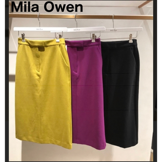 ミラオーウェン(Mila Owen)のMila Owen ストレート　スカート  定価８９６４円 M(ひざ丈スカート)