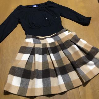 バーバリー(BURBERRY)のBERBERRY BLUE LABEL サイドリボントップス(カットソー(長袖/七分))