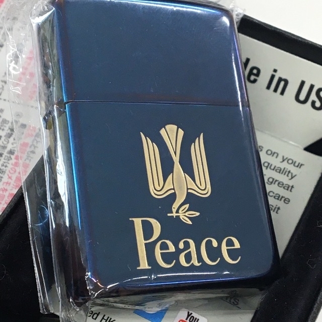 ZIPPO(ジッポー)のZIPPO PEACE ピース ブルーチタン 2007非売品限定モデル メンズのファッション小物(タバコグッズ)の商品写真