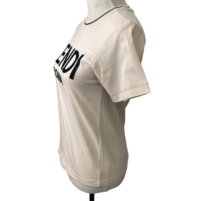 [USED/]FENDI フェンディ 半袖Ｔシャツ ロゴ刺繍 Tシャツ XXS サーモンピンク FS7254AC6B  ai-tdc-000059-4d 3