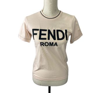 フェンディ(FENDI)の[USED/中古]FENDI フェンディ 半袖Ｔシャツ ロゴ刺繍 Tシャツ XXS サーモンピンク FS7254AC6B 中古 ai-tdc-000059-4d(Tシャツ(半袖/袖なし))