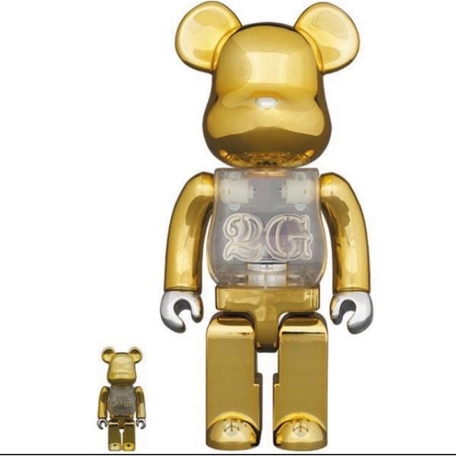 メディコムトイBE@RBRICK 2G REVERSE 400％ ＆100%　GOLD