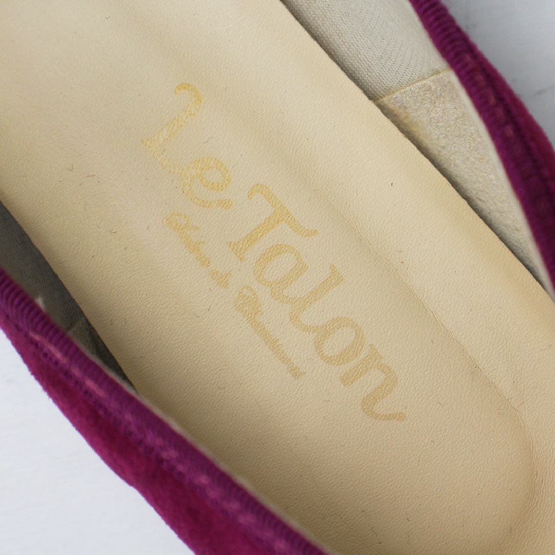 Le Talon ルタロン スエード ポインテッドトゥ フラットパンプス 23/パープル【2400013143745】 レディースの靴/シューズ(ハイヒール/パンプス)の商品写真