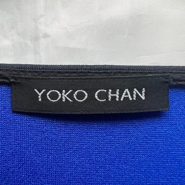美品】YOKO CHAN バックフリルワンピース ネイビー ブルー 36 【高価値