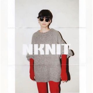 NKNIT 半袖ニット　ブラウン