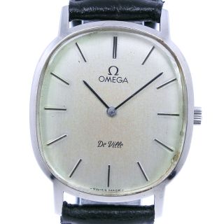 オメガ(OMEGA)の【OMEGA】オメガ デビル/デヴィル cal.625 ステンレススチール×レザー シルバー 手巻き メンズ シルバー文字盤 腕時計(腕時計(アナログ))