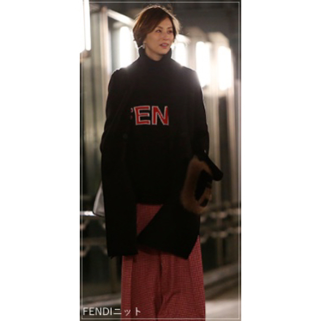 FENDI(フェンディ)のココア様専用⭐︎FENDI ロゴタートルニット レディースのトップス(ニット/セーター)の商品写真