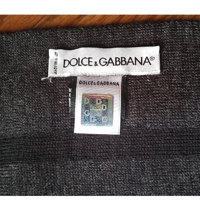 DOLCEGABBANA ドルチェガッバーナ マフラー ブラック×グレー