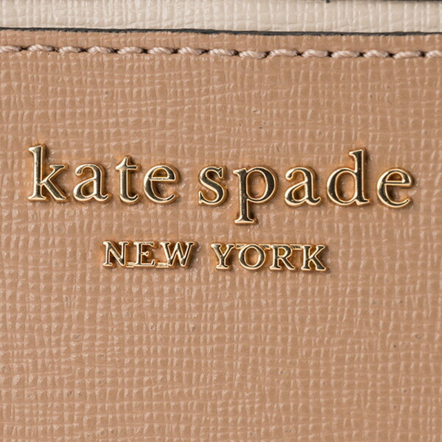 新品 ケイトスペード kate spade 2つ折り財布 カラーブロック スモール コンパクト ウォレット カフェモカマルチ
