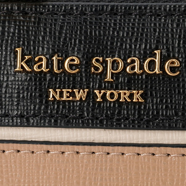 kate spade new york(ケイトスペードニューヨーク)の新品 ケイトスペード kate spade カードケース カラーブロック ジップ カードホルダー カフェモカマルチ レディースのファッション小物(名刺入れ/定期入れ)の商品写真