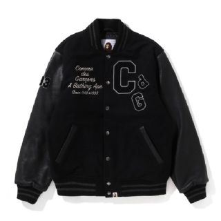 アベイシングエイプ(A BATHING APE)のL BAPE CDG varsity jacket コムデギャルソン osaka(ブルゾン)