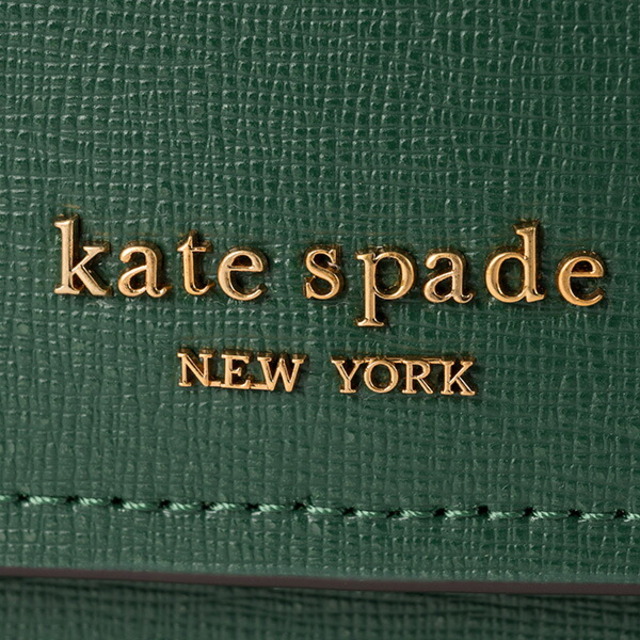 新品 ケイトスペード kate spade ショルダーバッグ フラップ チェーン ウォレット ダックグリーン