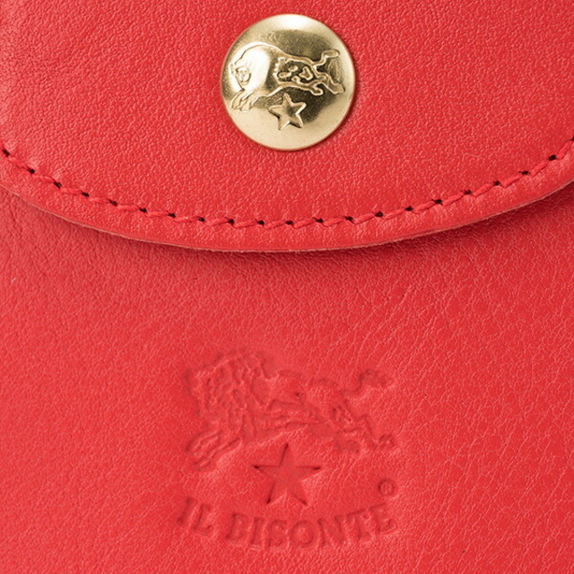 IL BISONTE(イルビゾンテ)の新品 イルビゾンテ IL BISONTE 2つ折り財布 ウォレット カスターニョローザ レディースのファッション小物(財布)の商品写真